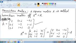 Hermitian and Skew Hermitian Matrices unit 1 [upl. by Rhine121]