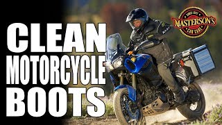 How To Clean Motorcycle Boots  Alpinestars TECH 8  Mastersons Car Care [upl. by Blynn74]