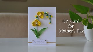 EASY DIY Mothers Day Card  How to make a 3D quilling Card for Mothers Day  Step by Step Tutorial [upl. by Ajoop]