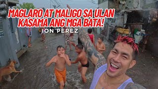 MAGLARO AT MALIGO SA ULAN KASAMA ANG MGA BATA  Ion Perez [upl. by Annairoc]