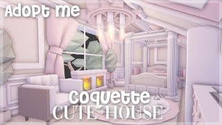 Coquette Cute Tiny Home  House build  Adopt me [upl. by Elocal289]