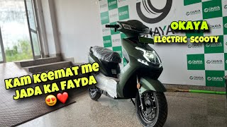 Kam keemat me jada ka fayde😍❤️  OKAYA electric scooty  automobile dc01rider [upl. by Aelgna]