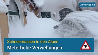 Schneemassen in den Alpen ❄  WetterOnline vor Ort [upl. by Atinuaj469]