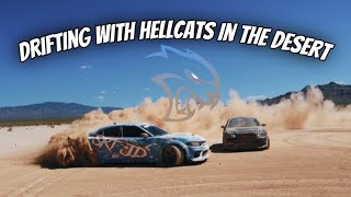 DRIFTING WITH HELLCATS IN THE DESERT scatpack crashed [upl. by Mathilde]