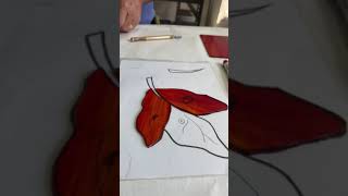 Make a Stained Glass Fall Leaf  Beginner Project [upl. by Ojimmas87]