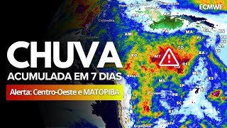 131024 CHUVA ACUMULADA EM 7 DIAS BRASIL SEMANA COM VOLUMES SIGNIFICATIVOS NA PORÇÃO CENTRAL [upl. by Neau]