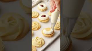 Classic viennese whirls recipe filled with raspberryjam thermapen recipe bakeoff biscuits [upl. by Llenrev]