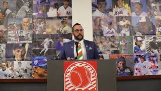 Chris Vaccaro Speech for the Italian American Baseball Foundation Induction into the NY Baseball HOF [upl. by Dymoke]