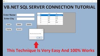 VBNET insert update delete view and search data with SQL database WITH CODE [upl. by Yak]