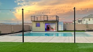 Shipping Container Pool House Backyard [upl. by Coveney]