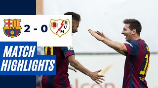 Rayo Vallecano 02 Barcelona  La Liga 2014 Highlights amp Goals ⚽🔥  HD [upl. by Jolynn]