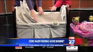 Evenflo Exersaucer and Eddie Bauer Rocking Wood Bassinet Recalls [upl. by Otrebogir]