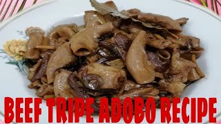 BEEF TRIPE ADOBOCOW INTESTINE RECIPEPanlasang Pinoyghizhel bumanlag [upl. by Silda956]