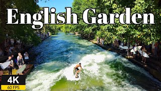 🇩🇪 ENGLISH GARDEN MUNICH 2024 46 Walking 60fps HDR real audio [upl. by Eladal]