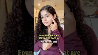 Foundations that are acne safe amp Non acne safe acnesafemakeup acneproneskin [upl. by Nnahgaem]