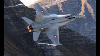 highlights and pure action AXALP 21 Fliegerschiessen  Swiss air force displays FA 18 gun firing [upl. by Ermeena]