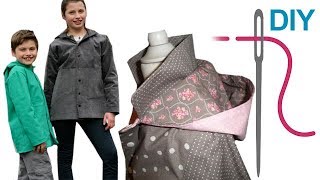 Jacke nähen für Anfänger – DIY Kinderjacke mit Kapuze quotANTONIAquot [upl. by Jonie]