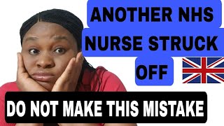 ANOTHER NHS NURSE HAS BEEN STRUCK OFF FOR [upl. by Haorbed]