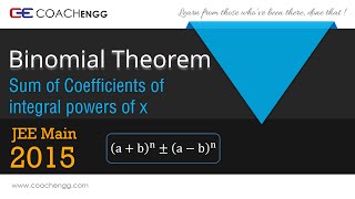 Sum of Coefficients of Integral Powers of x  JEE Main 2015 [upl. by Werd376]