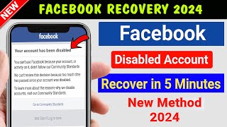 Recover Disabled Facebook Account 2024  How To Reopen Disabled Facebook Account 2024  FB Recovery [upl. by Ehcadroj]