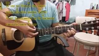 Océanos Tutorial con guitarra acustica  Curso para guitarra  Evan Craft  Hillsong [upl. by Htrag]