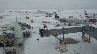 Sheremetyevo airport in winter Moscow [upl. by Eillek279]