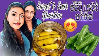 Mouthwatering Sweet amp Sour Gherkins Recipe by Cook with Lankan girlsස්වීට් amp සවර් ගර්කින්සුපිරි😋 [upl. by Yelkrab]