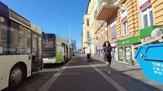 Biking in Szczecin  Rondo Giedroycia Al Wyzwolenia Main Railway Station [upl. by Amees854]