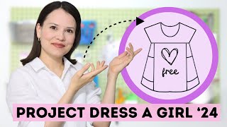 Lets sew a DRESS with FREE pattern for Project quotDress A Girlquot 2024 [upl. by Hsuk]