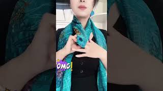 Easy Stylish Silk Scarf Tie Methods  How to wear a scarf P2020323 scarfwearing [upl. by Woothen]