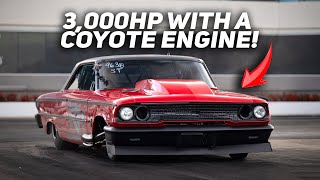 This Ford Galaxie is Already FAST AS Famp on its First Passes 2800HP Coyote Powered [upl. by Fannie]