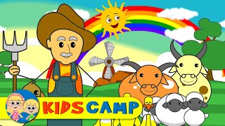 Old MacDonald had a Farm With Farm Animals  More Nursery Rhymes And Kids Songs by KidsCamp [upl. by Heymann]