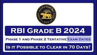 RBI Grade B Phase 1 and Phase 2 Tentative Exam Dates 2024 [upl. by Dnilazor592]