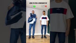 Style Hacks For SKINNY Guys  How to Style A Oversized Tee 😮 [upl. by Jair]