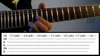 Killpop  SlipKnot  Guitar Solo Lesson [upl. by Adlih]