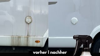 Wundermittel oder Betrug Regenstreifen am Wohnmobil oder Campervan einfach wegwischen [upl. by Ly]