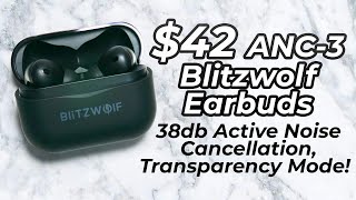 2022 UPDATE BEST CHEAP ANC earbud on the market  Blitzwolf ANC3 Detailed review [upl. by Ahsinroc]