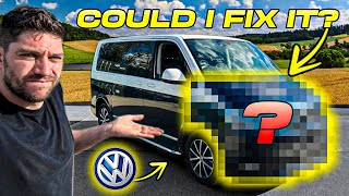 REPAIRING A CRASH DAMAGED VW CARAVELLE I BOUGHT MY WIFE [upl. by Aehtla719]