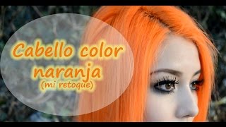 Cabello color naranja mi retoque como aplicar tinte fantasía [upl. by Neellok]