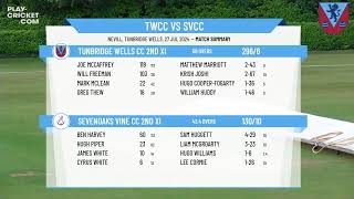 Tunbridge Wells CC 2nd XI v Sevenoaks Vine CC 2nd XI [upl. by Staten]