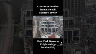 Views over London from Sir Basil Spences Tower Hyde Park Barracks Knightsbridge London SW7 [upl. by Enyrat]