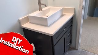 How to Install a Vessel Sink  Step by step Instructions [upl. by Annahsat]