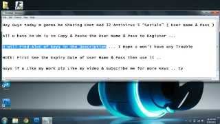 ESET NOD32 Antivirus 5  Username amp Password  Serials [upl. by Jola]