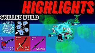 Superhuman amp Acidum Rifle amp Shisui amp Dark Blade PvP Montage Highlights l Bloxfruits [upl. by Esyli]