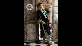 2022231Zainab Chottani Embroidered Velvet Wedding Collection Black amp Green [upl. by Japha204]