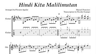 Hindi Kita Malilimutan Sheet Music amp Tablature for Solo Guitar Arranged by Florante Aguilar [upl. by Lehcor]