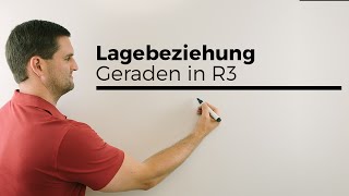 Lagebeziehung von Geraden in R3 Schaubilder Übersicht Vektorgeometrie  Mathe by Daniel Jung [upl. by Otreblon]