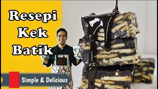 Resepi Kek Batik Versi Khairulaming  Jom Masak [upl. by Nahama71]