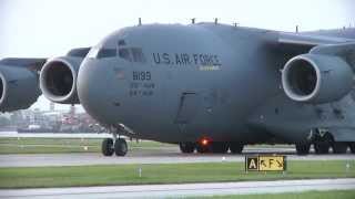 C17 Lands at small commuter airport by accident [upl. by Crescen312]