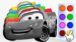 Learn Colors with Cars McQueen  Learning Flashy Color Animation for Baby Toddlers Kids Part 4 [upl. by Halfdan506]